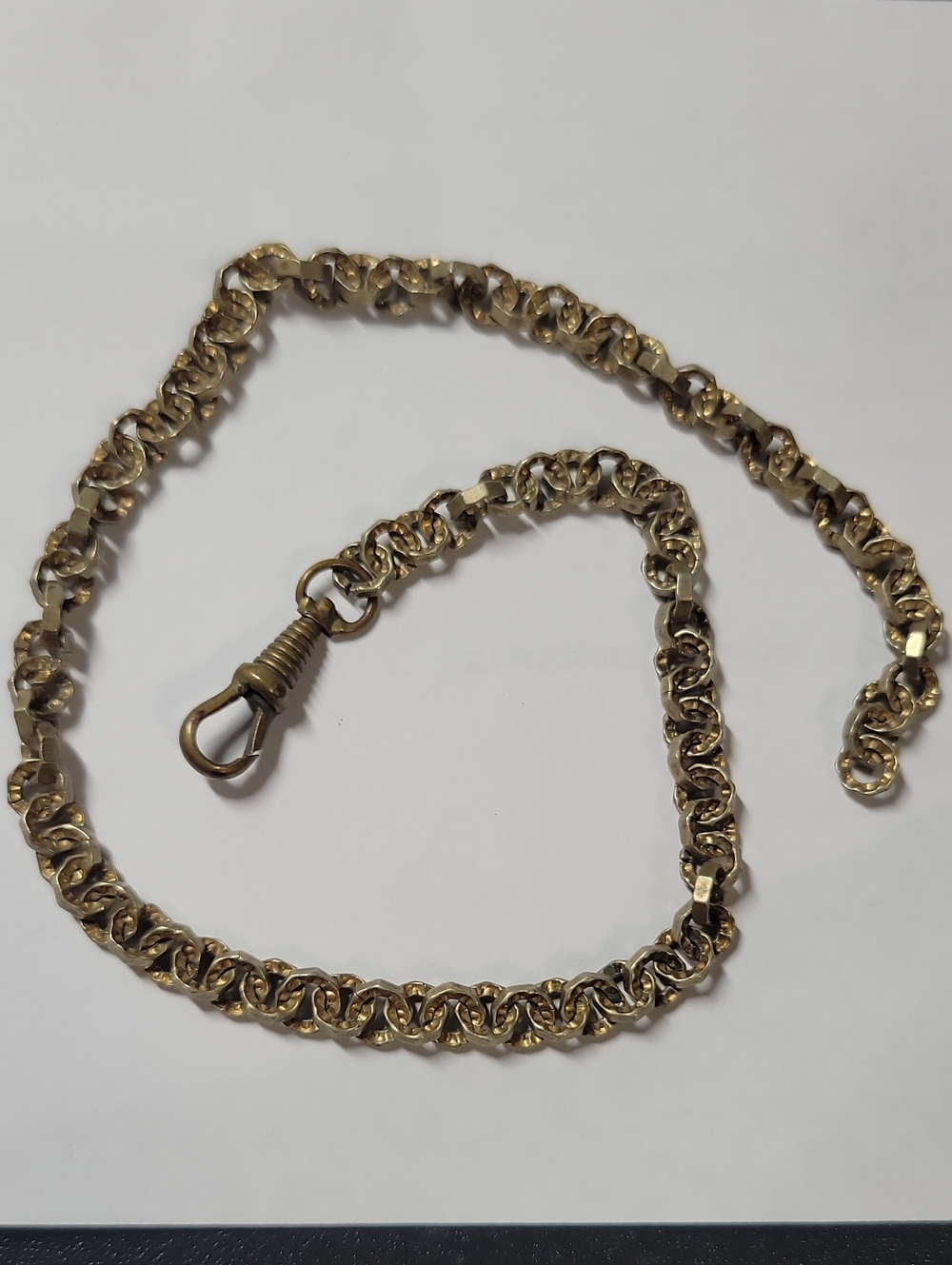 Gold-Tone Chain Wallet or Pocket Watch Fob - Classic Link Design